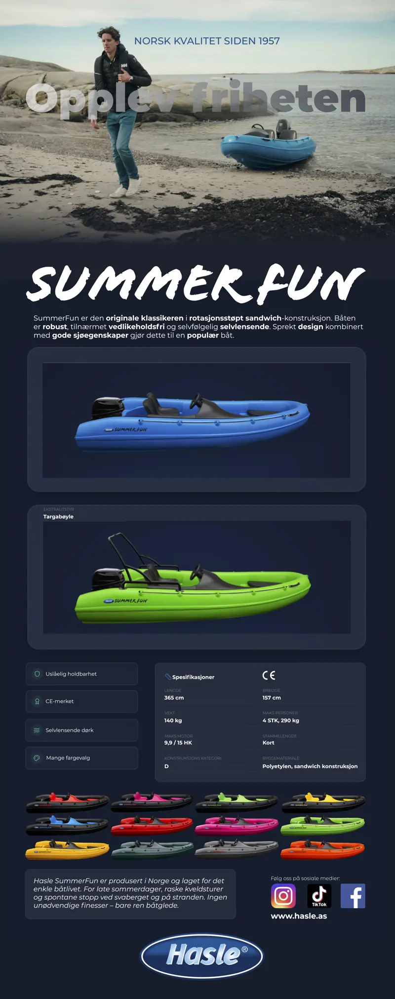 Summer Fun  - tekniske data